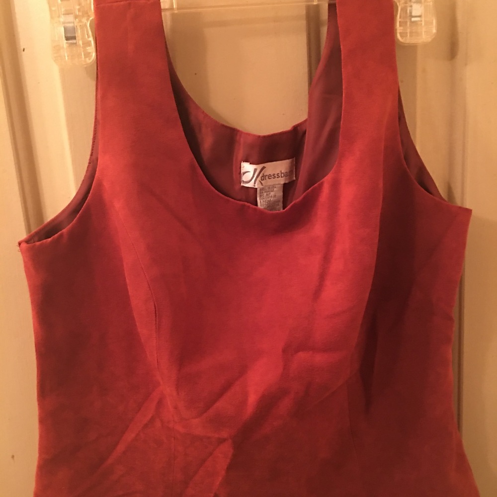 Dressbarn Suede Rust Vest Top, Size 8